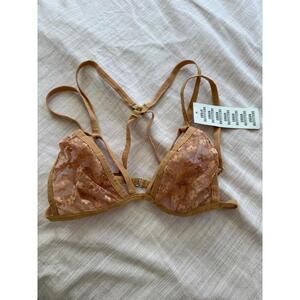 NWT Urban Outfitters Floral Lace Strappy Bralette small